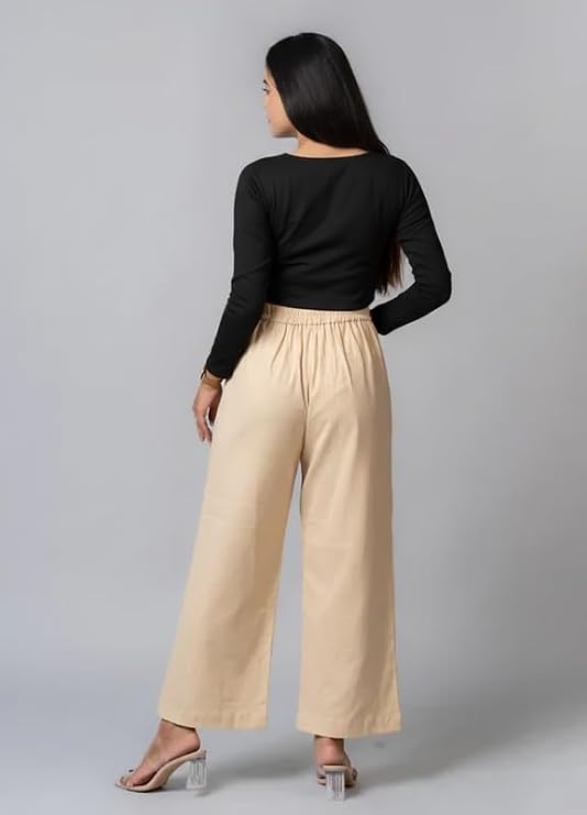 Moirai Pure Cotton Wide Leg Women's Trousers