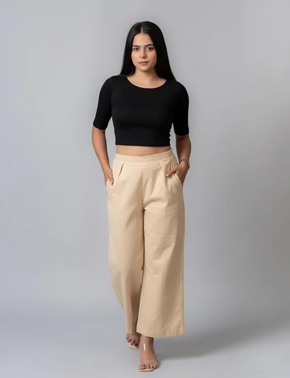 Moirai Pure Cotton Wide Leg Women's Trousers