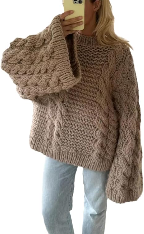 Women's Casual Oversized Chunky Knit Sweater