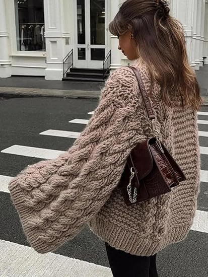 Women's Casual Oversized Chunky Knit Sweater