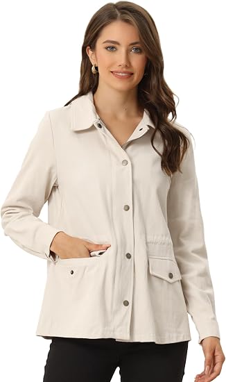 Allegra K Women's Utility Jacket